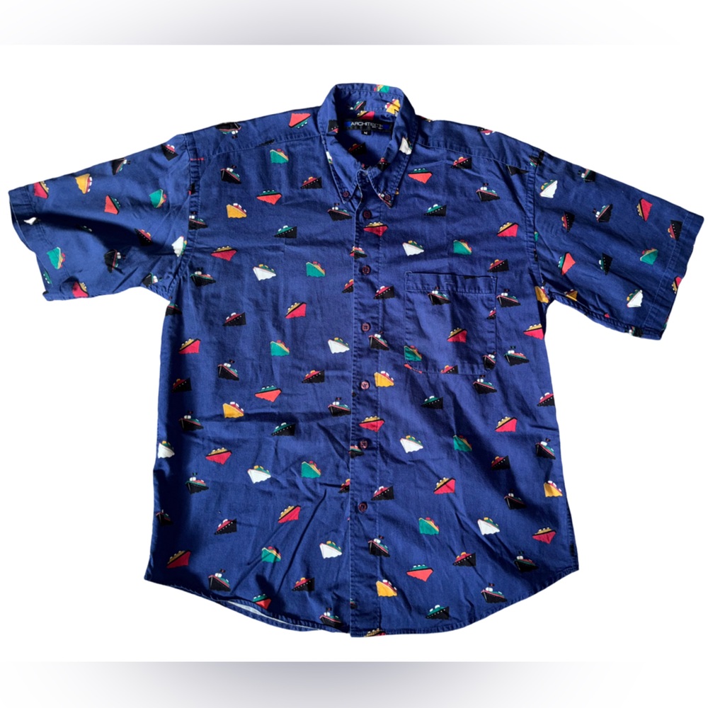 Architect short sleeve Button Down Shirt M